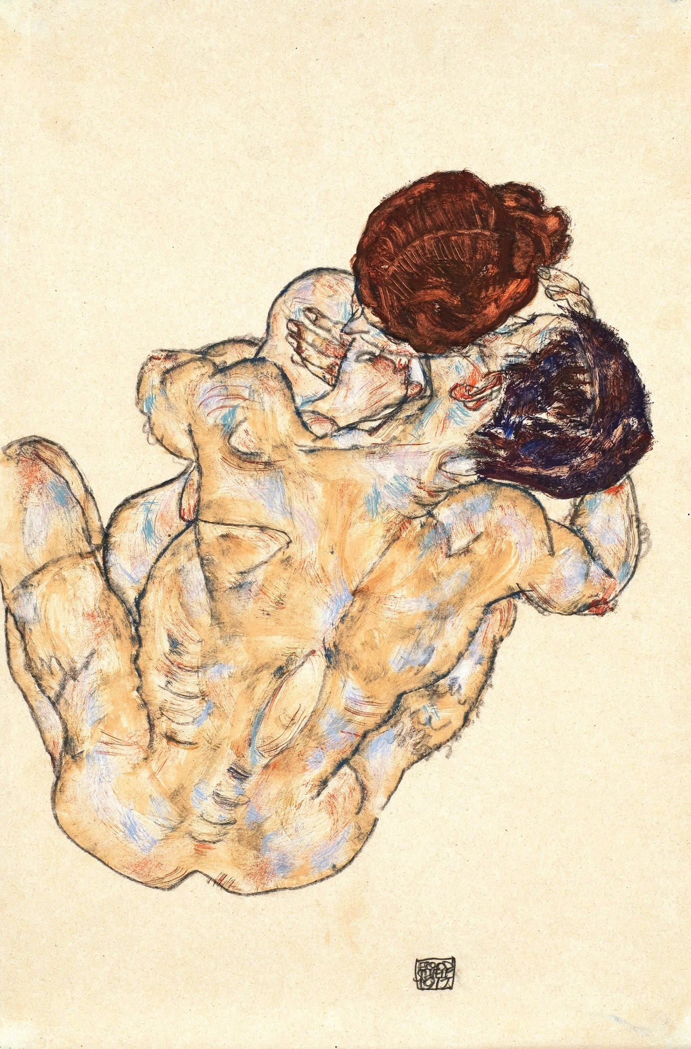Egon_Schiele_-_Mann_und_Frau,_Umarmung_(1917)