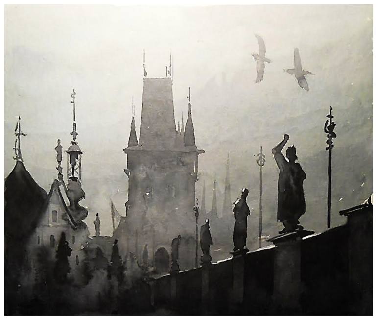 foggy prague