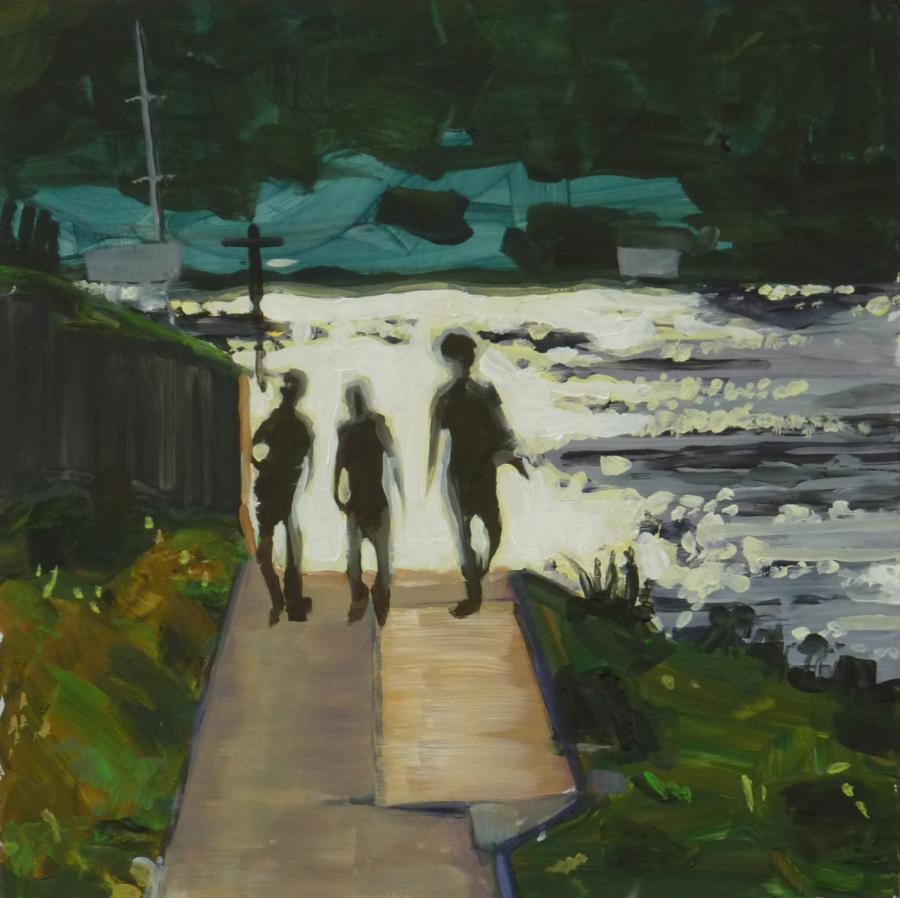 the three and the water